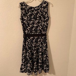 HAANI petite black and white dress